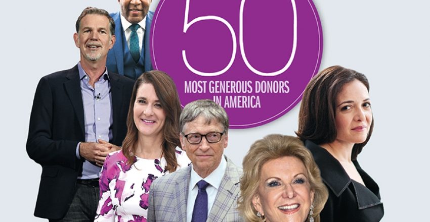 Il ranking annuale dei 50 maggiori filantropi americani